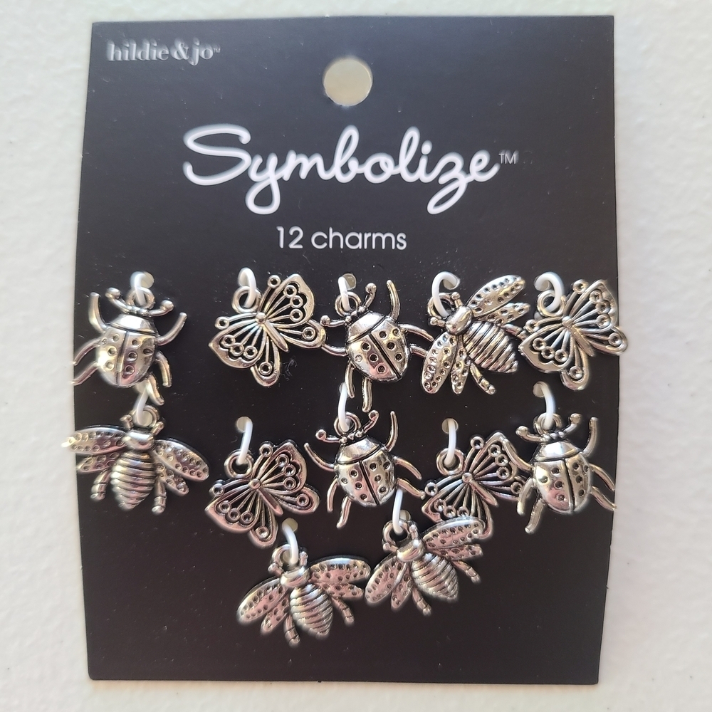 Hildie & Jo Symbolize Mixed Charm Sets - Silver Tone & Beads Lot Of 7 - Picture 3 of 7